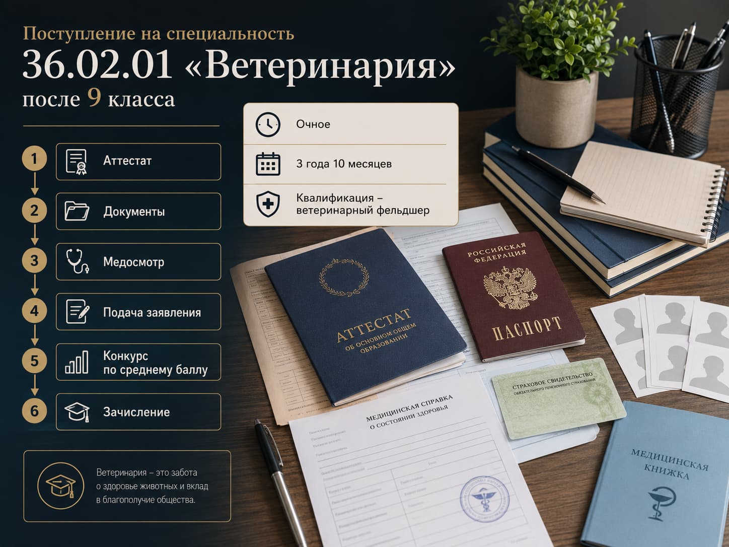 Как поступить на ветеринарию после 9 класса Документы и этапы поступления на специальность Ветеринария после 9 класса