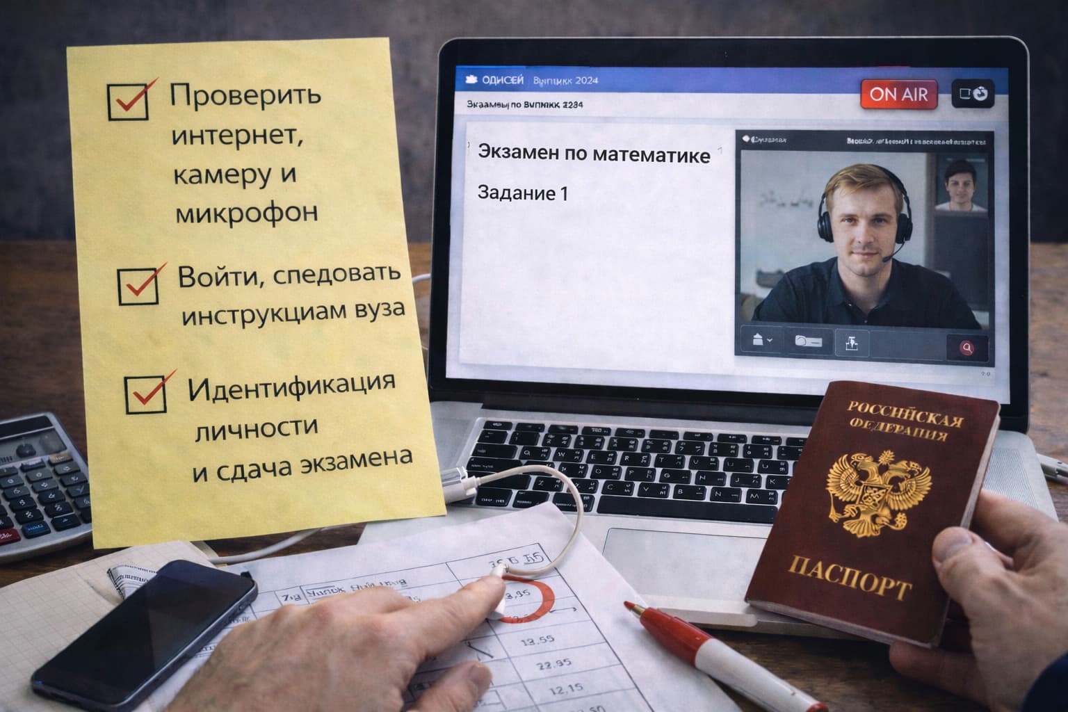 Онлайн вступительный экзамен по математике